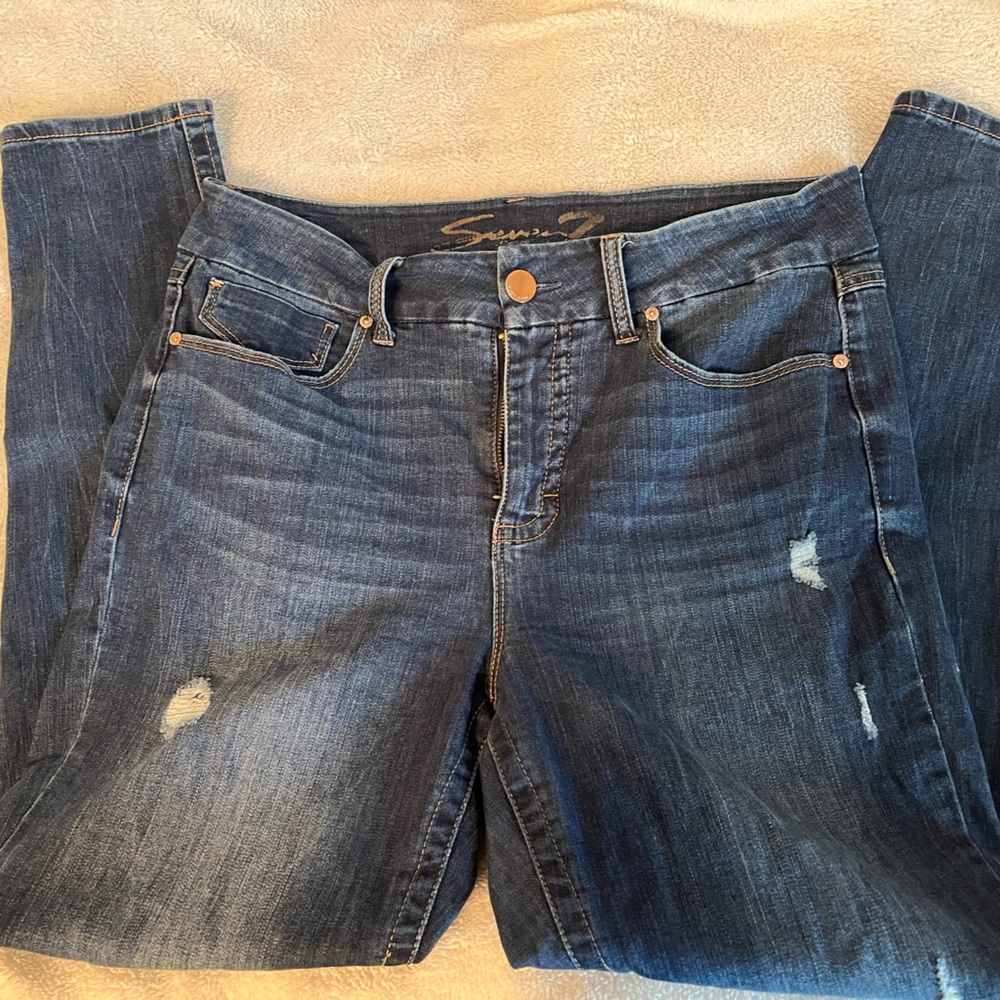 Seven7 jeans dark wash skinny jeans